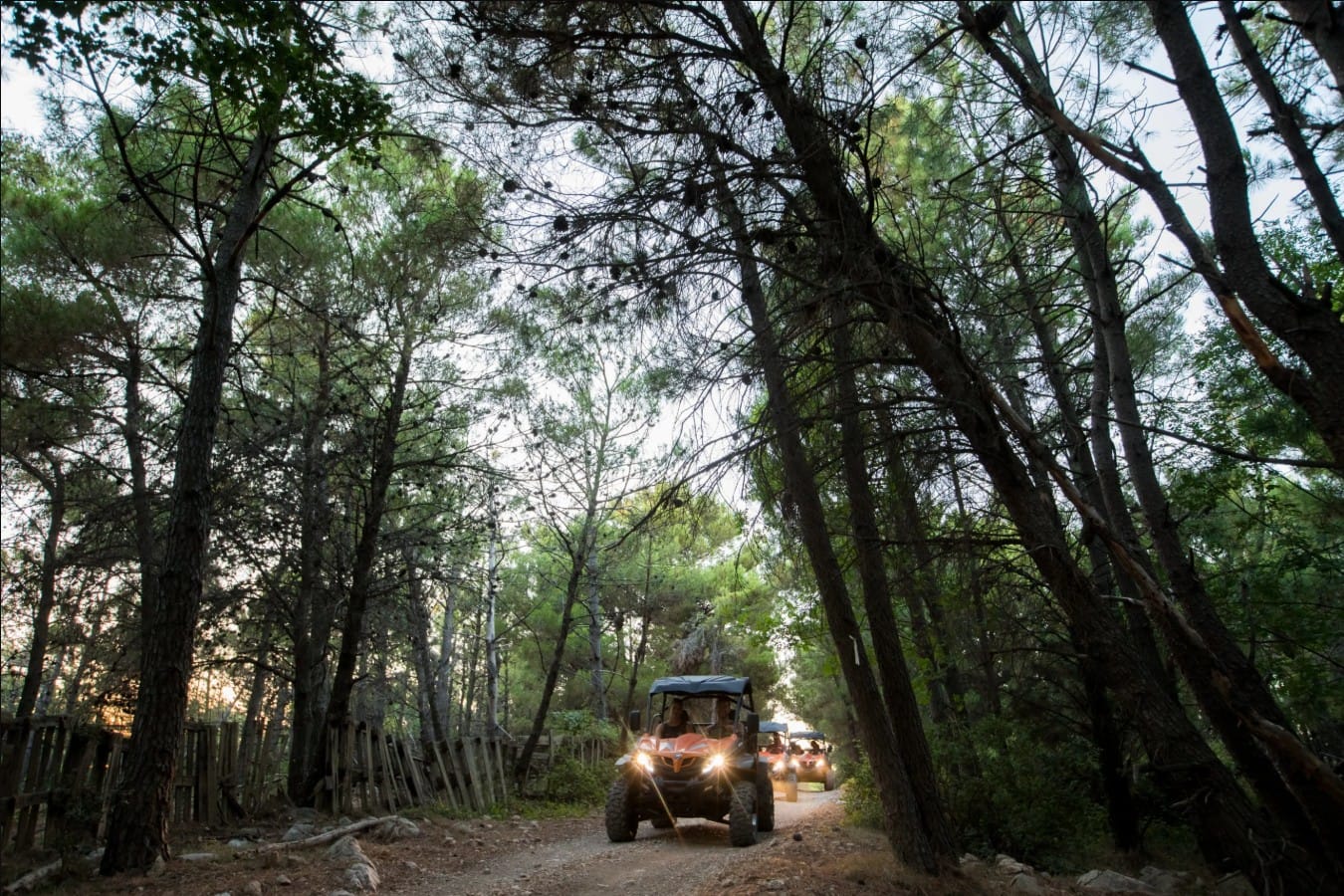 Group of friends on buggy adventure on Mount Srđ